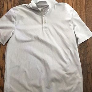 Grey dress shirt brand is van heusen